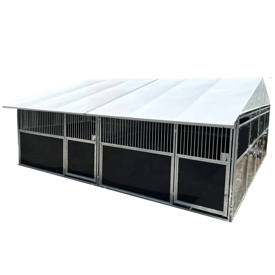 HDPE Портативный Открытый конюшня для лошадей стальной конюшня с крышей временный мобильный конюшня для лошадей