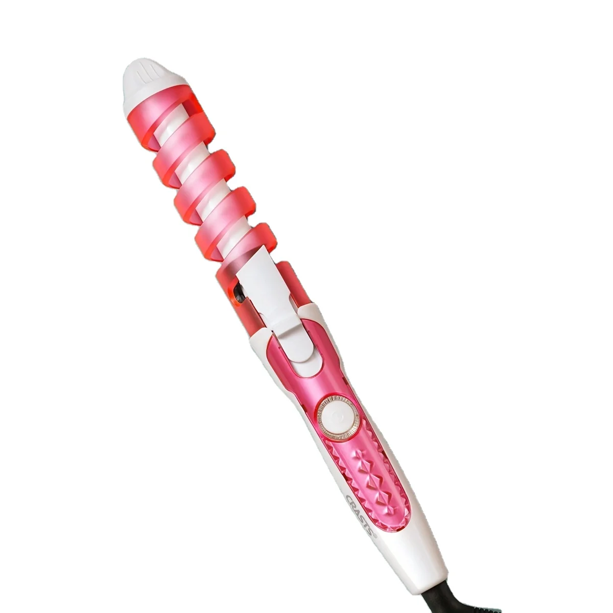 High-End Portable Ceramic Spiral Curling Tongs LCD Temperature PTC Simple Operation Wave Curling Straightener Household Use