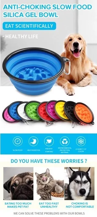 2 в 1, силиконовая миска-Кормушка для собак, 1 л