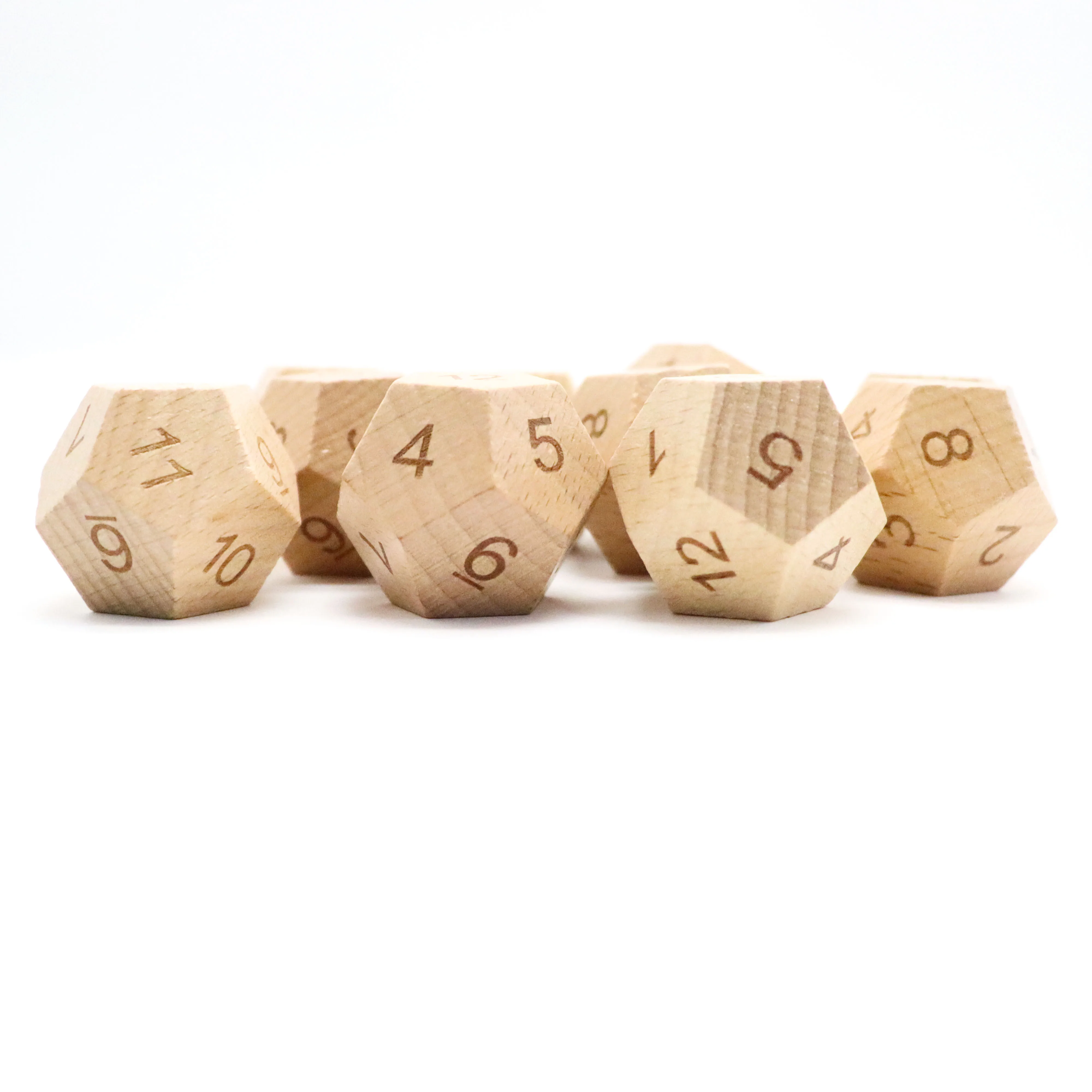 High quality custom polyhedral wooden dice for game 12 sided dice wood dice