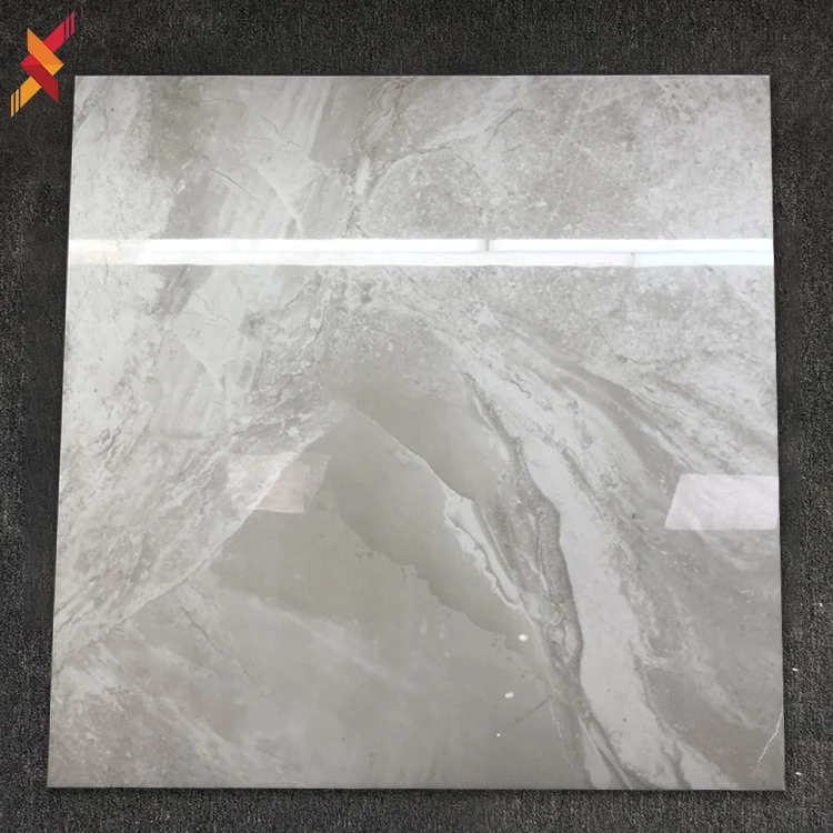 Foshan Factory 800x800mm Light Grey Marble Design Polished Glazed Porcelain Floor and Wall Tiles