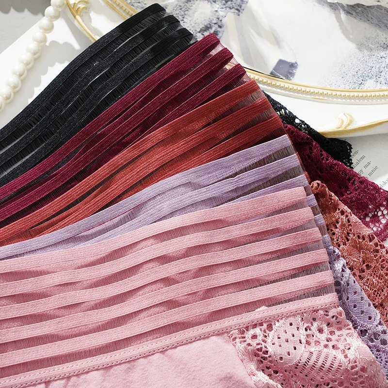 4XL Plus Size Ladies Sexy Panty Seamless Floral Lace Cut big size Underwear very fat woman panties mature women panties