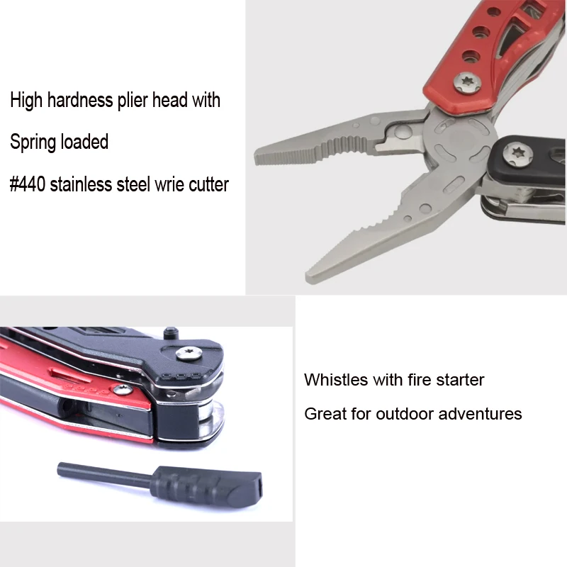 Hot Selling Multi Stainless Steel  Free Sample Wire Stripper Folding Combination Lock Camping Multi Pliers