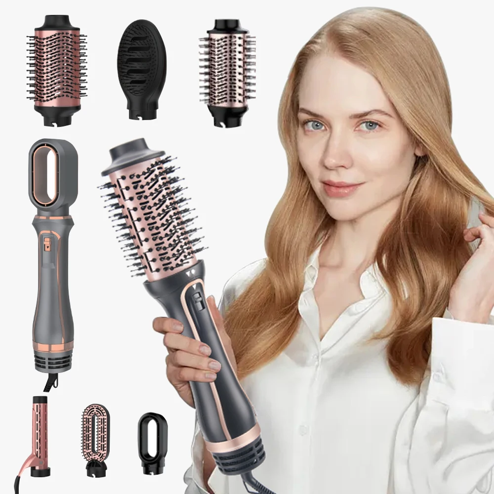 6 In 1 Hair Dryer Volumizing Brush blow dryer comb One Step Hair Dryer And Styler Electric Hot Air Brush