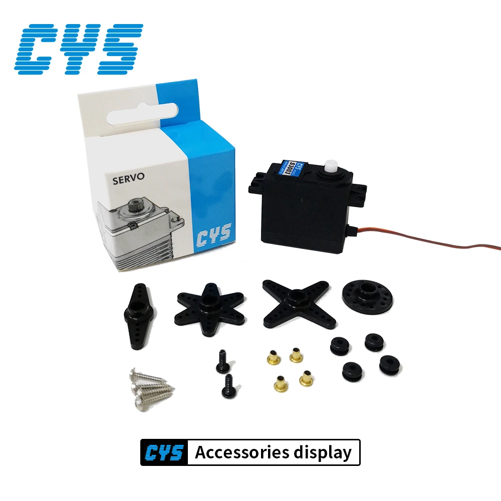 
3.5kg*cm Standard Size Waterproof with Iron Core Motor Analog RC Servo, CYS-S3003 Servo for 1:10 RC Car 