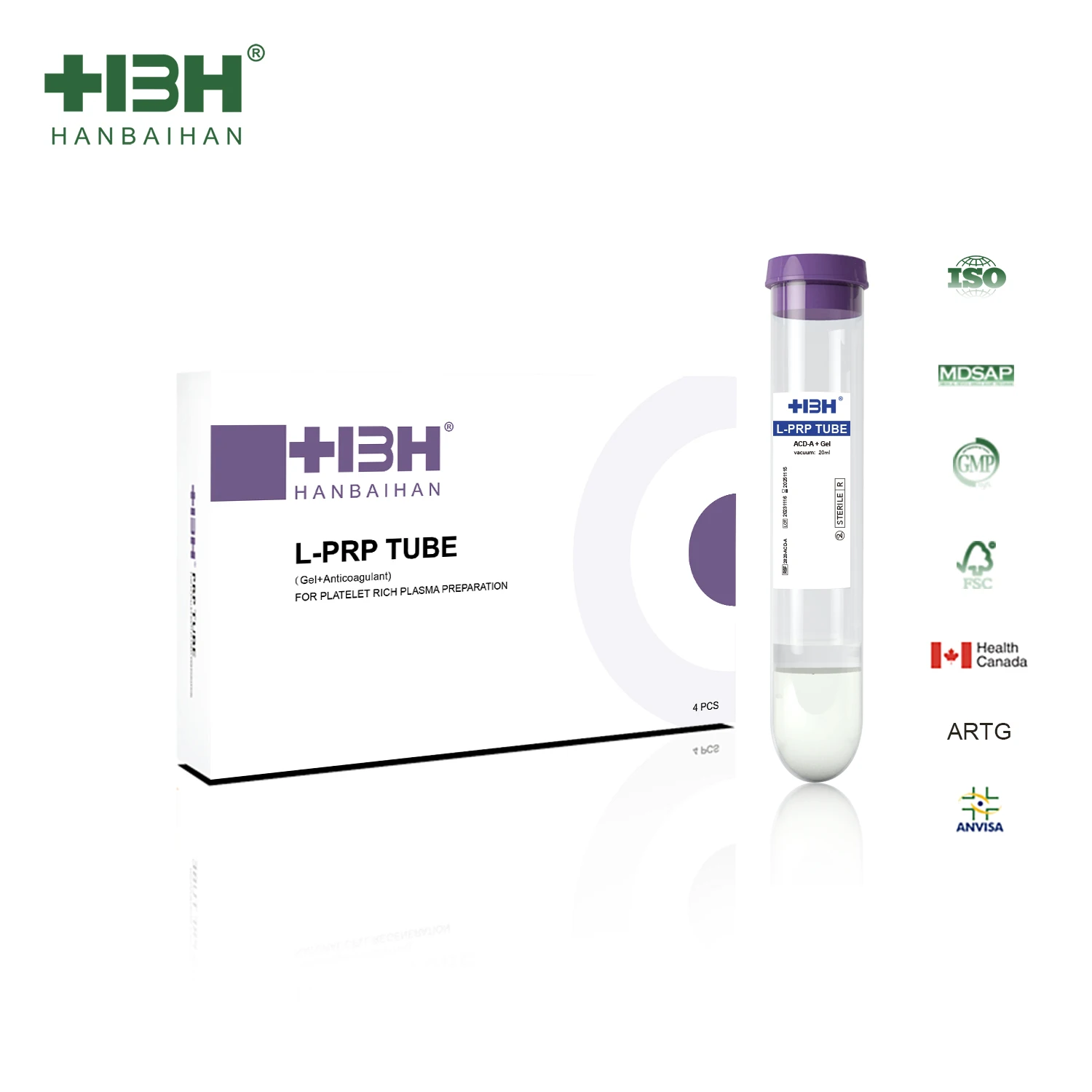 20ml PRP Tube Sodium Citrate Gel for PRP Treatment