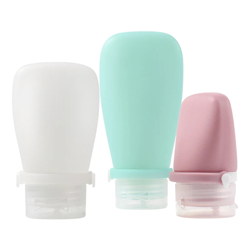 Reusable Portable Plastic Small Empty 90ml 4 in 1 Silicone Travel Size Shampoo Lotion Container Dispenser Bottle Kit Set Bottles