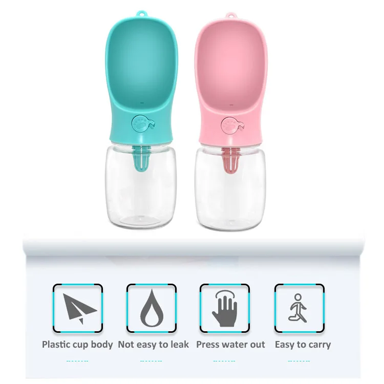 
Wholesales Manufacturer Travel Outdoor Portable Plastic Pet Dog Drinking Water Bottle 
