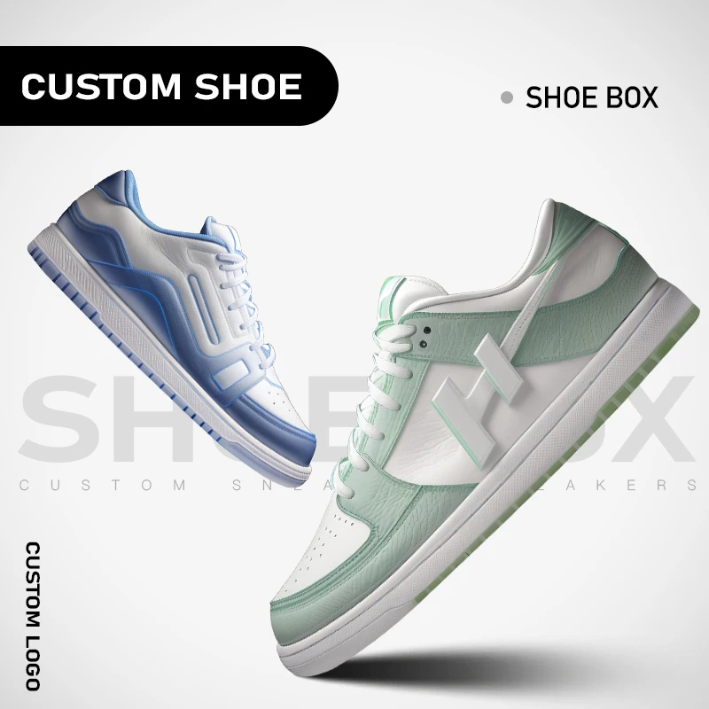 Custom Brand Logo Shoes Original Scarpe Black Full Leather Casual Size 13 Sneakers