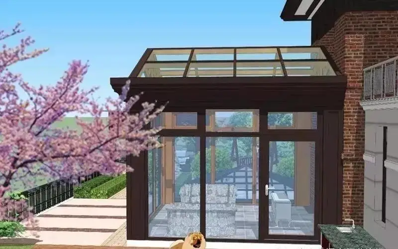 Alwew aluminium glass sunroom for solarium free standing sunroom