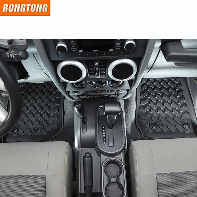 2 Door 4 Door Car Foot Mat Floor Rubber Accessories Rear Liner Waterproof Auto Mat For Jeep Wrangler JK 2007-2017