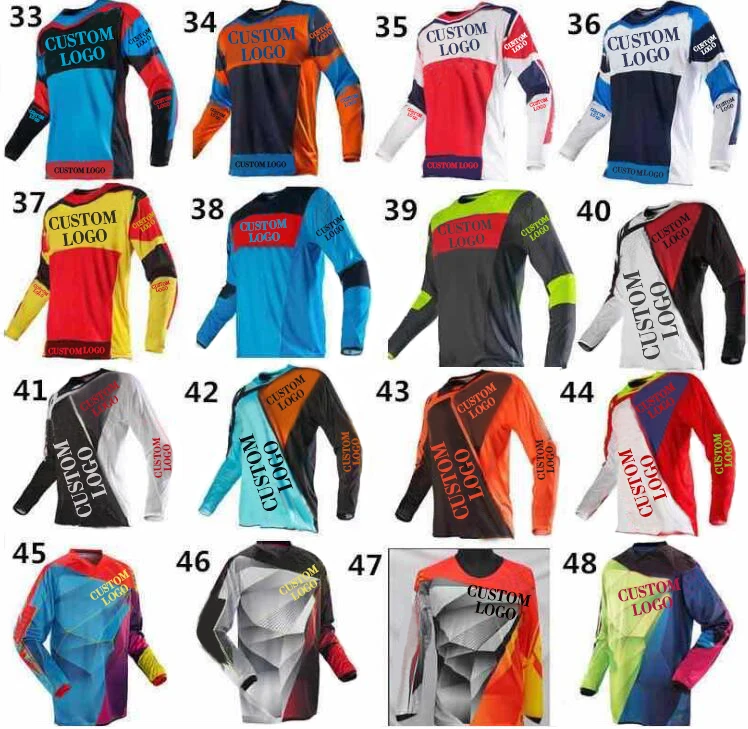 Custom 139 color long sleeve racing jersey shirts riding motocross motorcycle cycling racing jersey