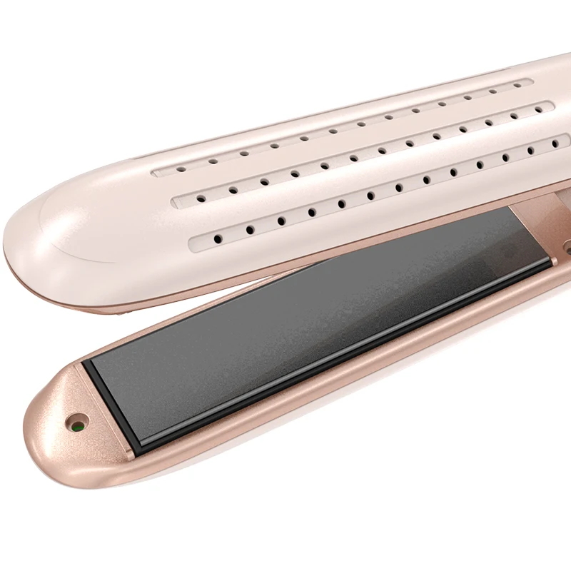 New 2 In 1 Round Edge Airflow Hair Styler Ceramic Cool Air Hair Straightener Curling Irons with led display