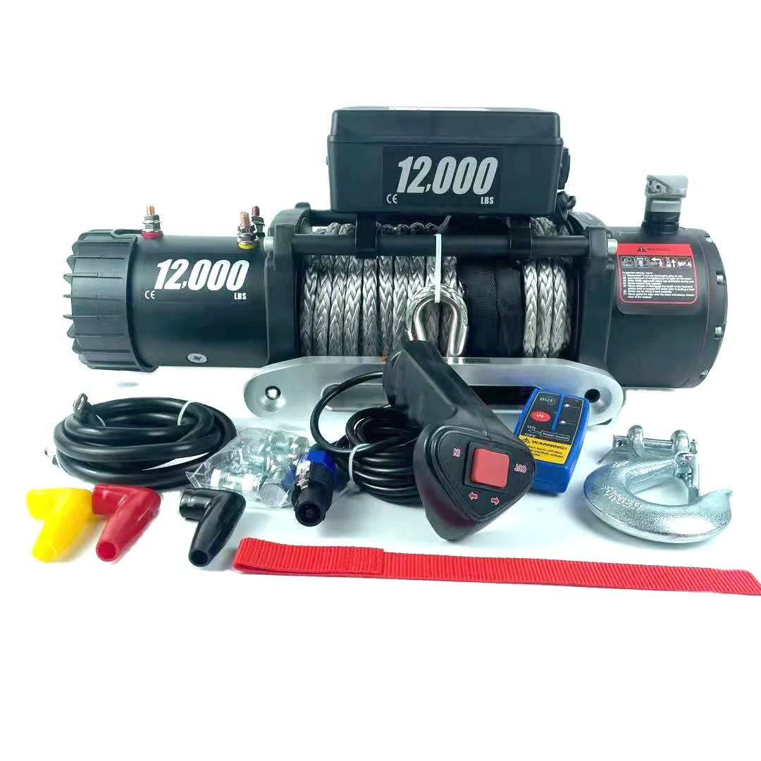 DAO electric winch 12v 12000lbs-13000lbs with synthetic rope for sport