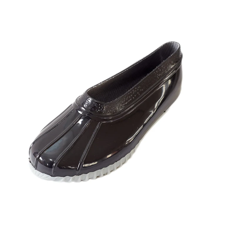 Cheap price waterproof shiny black five claw rubber safety rain boots for women