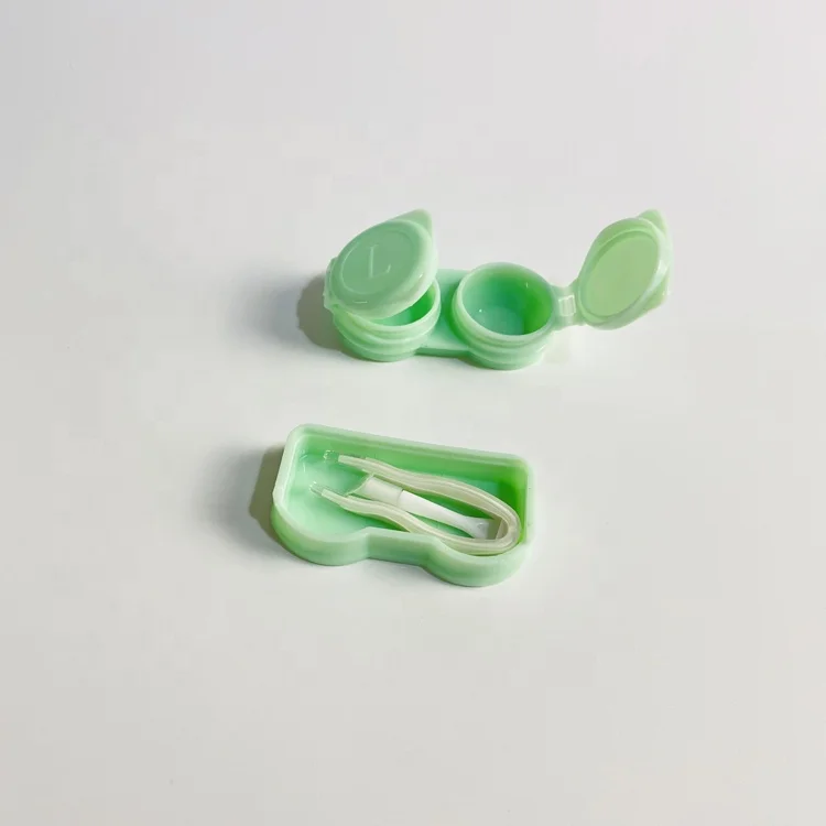 New style drawer type clear contact lens case with tweezers and stick transparent contact lens accessories   XY-140