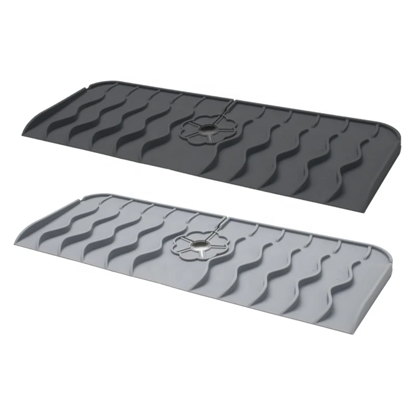 Newest Popular Product Silicone Sink Faucet Splash Guard, Sink Splash Drain Drying Faucet Mat suitable for kitchen bathroom bar