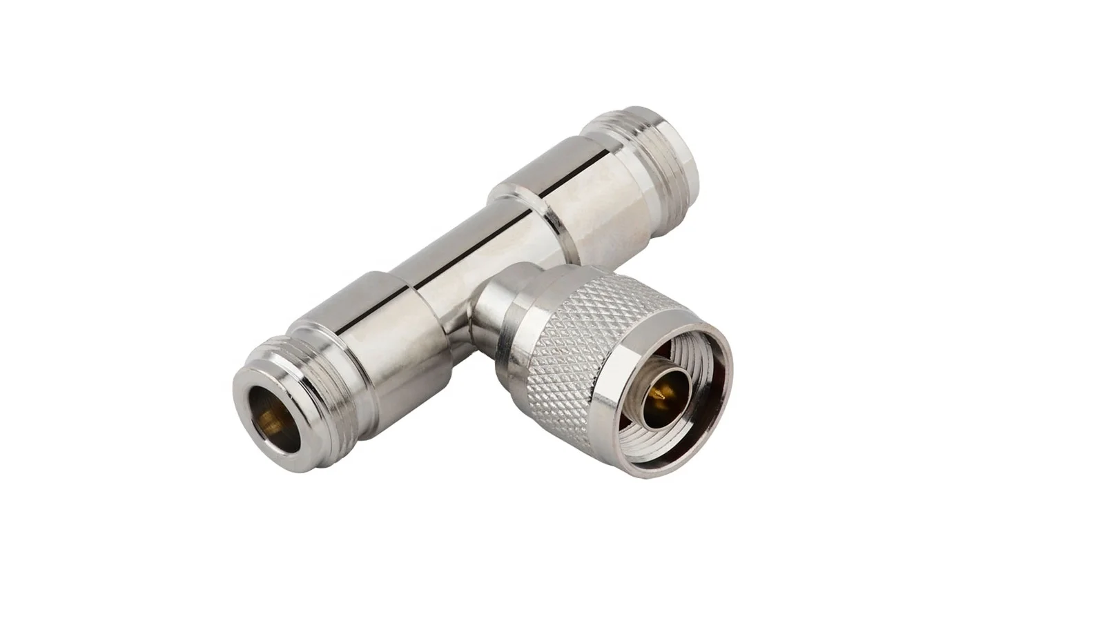 3 Way Connector N Male Jack to 2 N Female Triple T RF Adapter Connector for Outdoor / Indoor Antenna