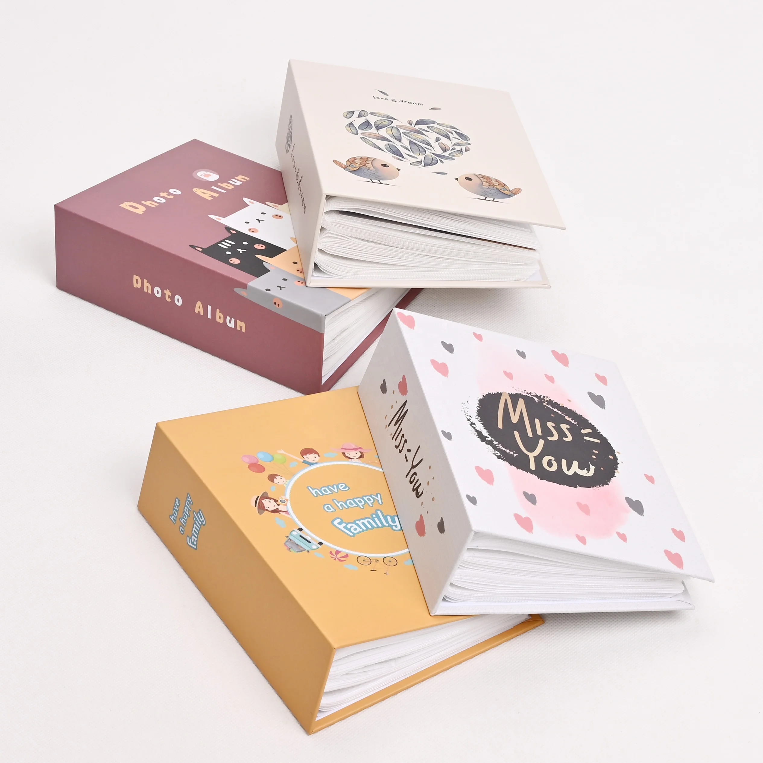Wholesale Custom High Quality Photo Album Eco Friendly Thick Paper Material large capacity storage Card Album