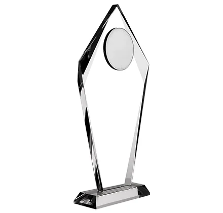 Noble Optical Crystal Glass Business Gift With Custom Personalized Engraved Logo Ice Skating Trophy Cup Award Hand Craft