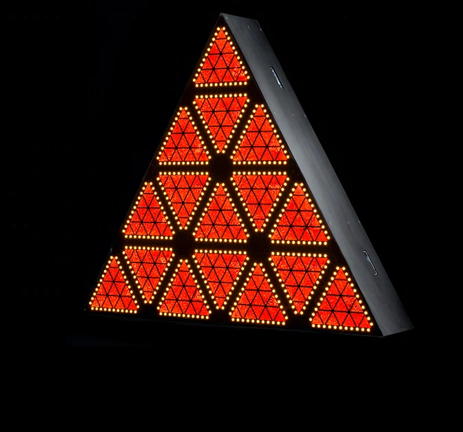 dj disco party background warm white 16x30w led cob triangle retro light