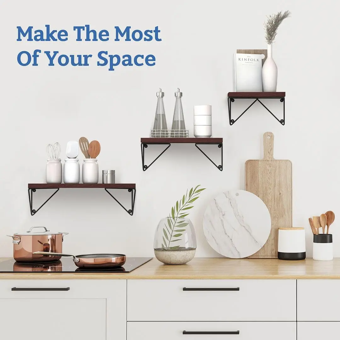 Wall mounted decorative rack saves space and additional storage, is durable and easy to install