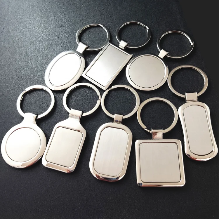 Blank metal keychain custom laser engraved logo key rings
