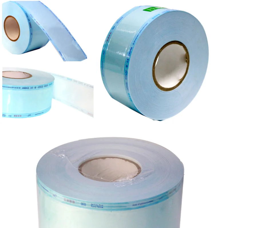 Dental Dry Heat autoclave Self Sealing Medical Device Sterilization tyvek Pouches rolls from original manufacturer