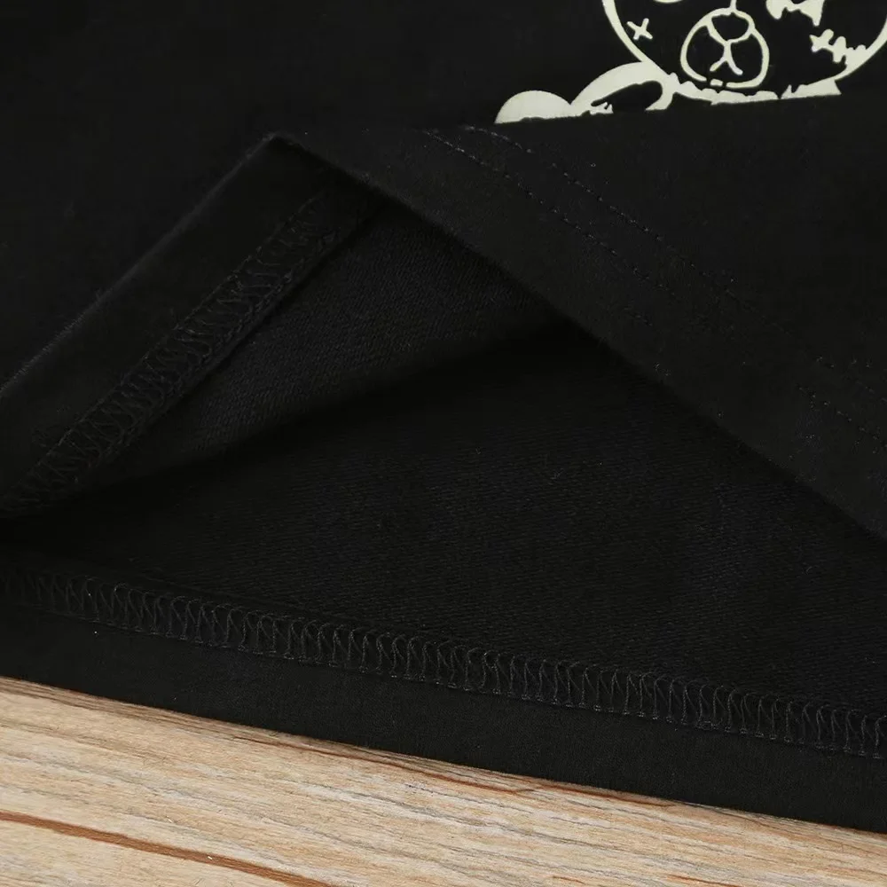 J&H 2022 girls kids summer chic black Little Bear caftan and grid printed slip dress sets 2 piece outfits lovely toddler clothes