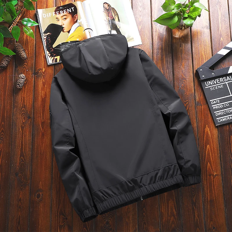 TONGYANG New Fashionable Zipper-Up 100% Polyester Fiber Surface Jacket For Man High Quality Basic Style Solid Color Jackets