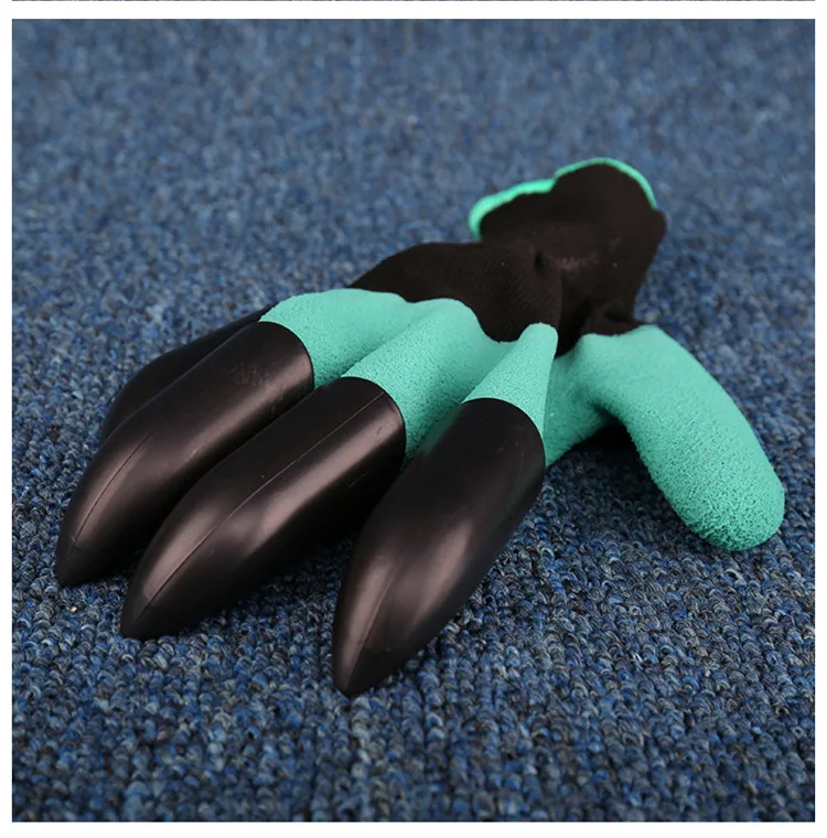 Custom Waterproof Breathable Latex Digging Planting Agriculture Garden Gloves With Claws
