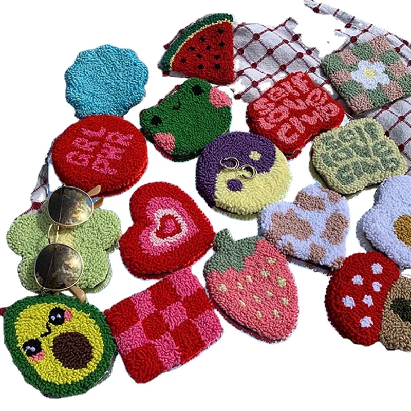 Wholesale Punch Needle Kitchen Dining Handmade Christmas Gift Cow Print Mug Coaster Rug