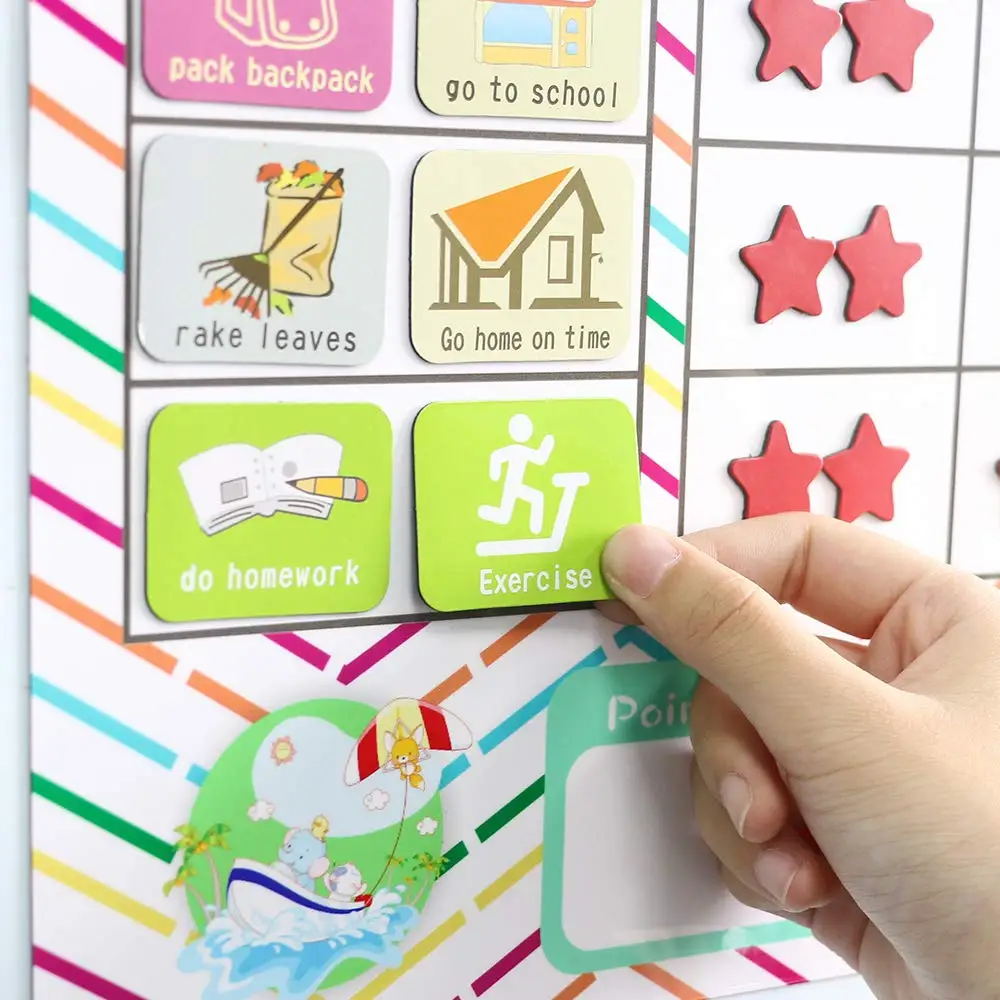 Customized Kids Routine Cards Visual Wall Planner Educational Learning Chore Chart Schedule Board Cards Fridge Magnets