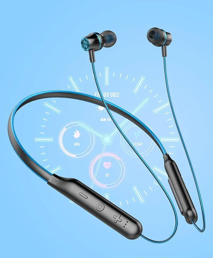 RH-BT10112  Bluetooth wireless headset factory wholesale cheap and easy to use in-ear  wireless neck hanging type headset