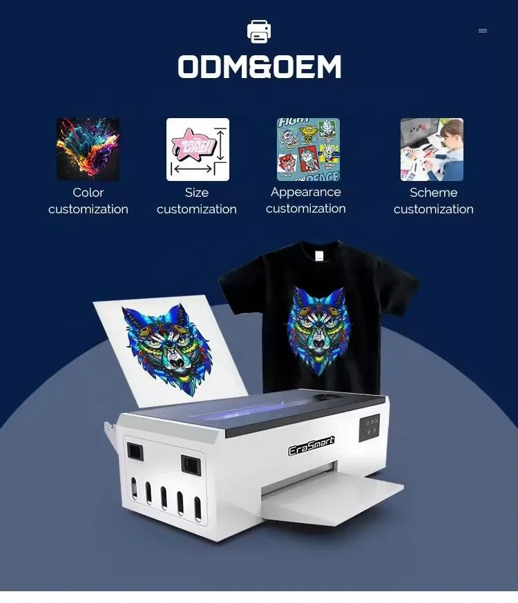 A4 Printing Machine Digital T-Shirt Printing Plotter Inkjet Printer L805 Printhead L805 DTF Printer