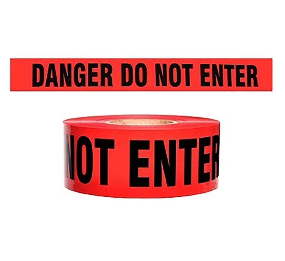Red Danger Hazard Tape Non-adhesive PE Warning Marker