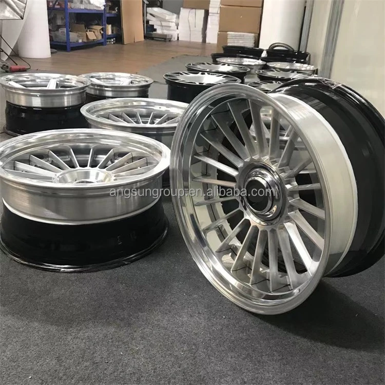
New design high quality custom 15 to 26 inch 3 pieces forged split wheel deep concave 5x115 step lip alloy wheel 