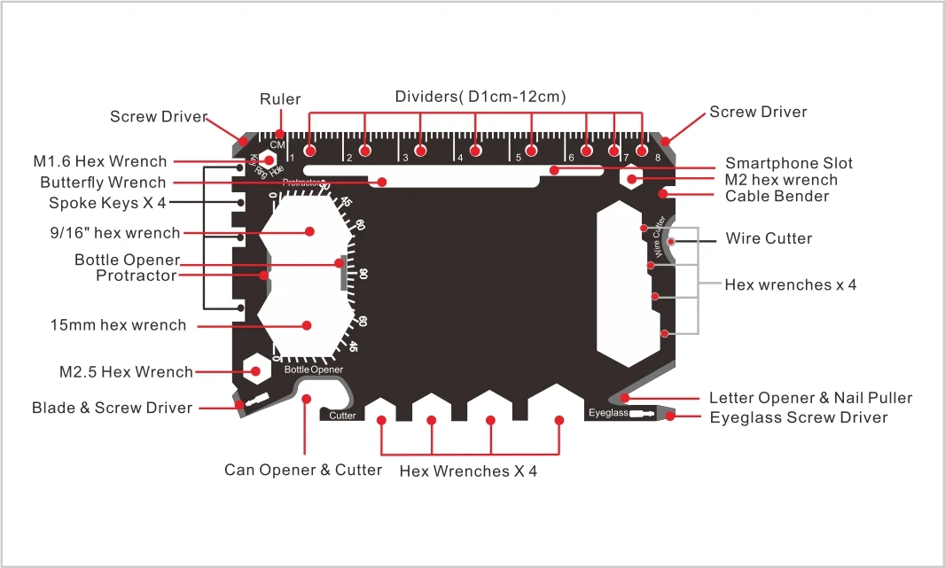 
Cheap Factory Price Innovative Multi Function Credit Card Smart Gadgets Beer Bottle Opener 
