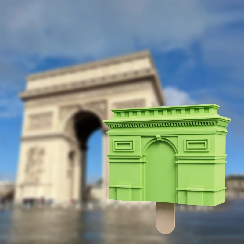 Urban Place Names, Scenic Spots, Architecture, Ice Cream, Silicone Mold Customization, Household and Commercial Ice Cream Mold