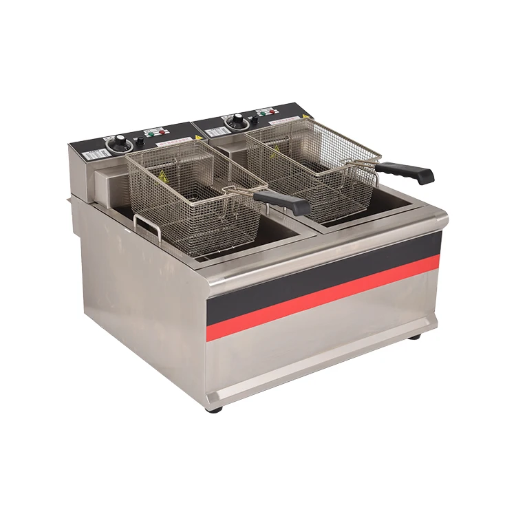 Электрическая фритюрница с двумя чипами, 2 бака, 2 корзины, фритюрница, двойная сковорода, фритюрницы