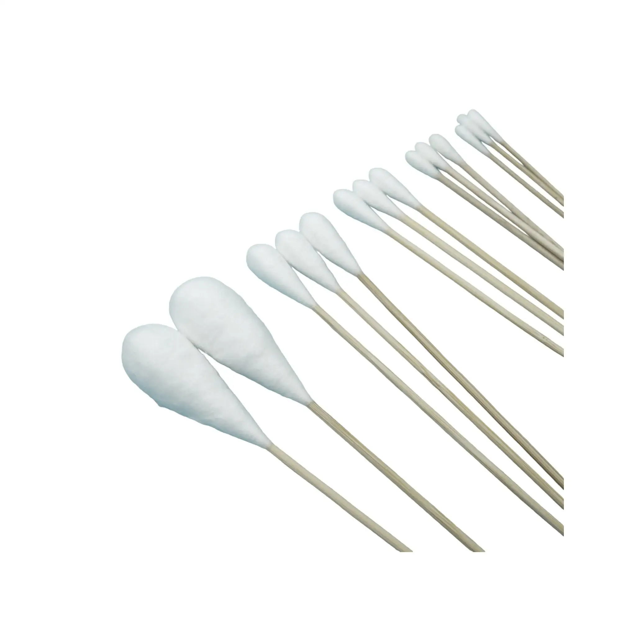 Single Head Cotton Buds Sterile Wooden Stick Cotton Swab