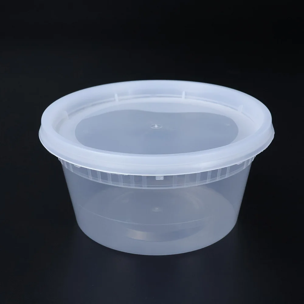 Wholesale 900ML 32OZ Clear Round Disposable Plastic PP Food Storage Soup Deli Container