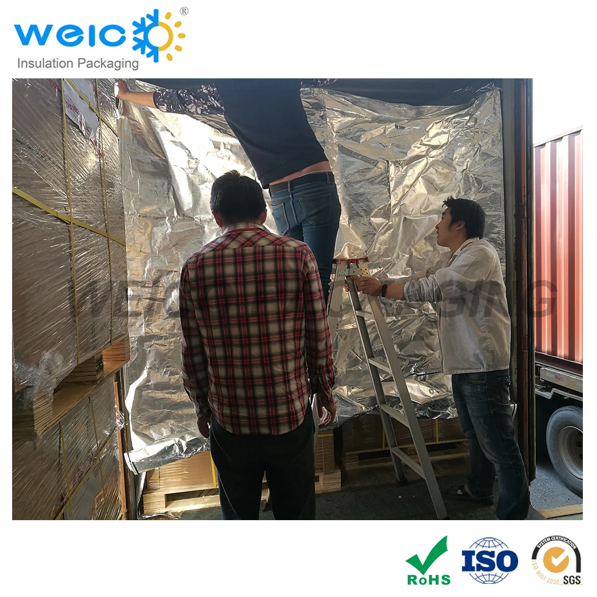 Теплоотражающее одеяло из алюминиевой фольги для изоляции контейнеров, Термоизолированный контейнер