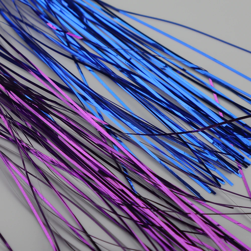 SUPERIORFISHINGWholesale UV Pearl Flashabou Tinsel Fly Tying String Jig Hook Lure Making Fishing Material Lure Hair