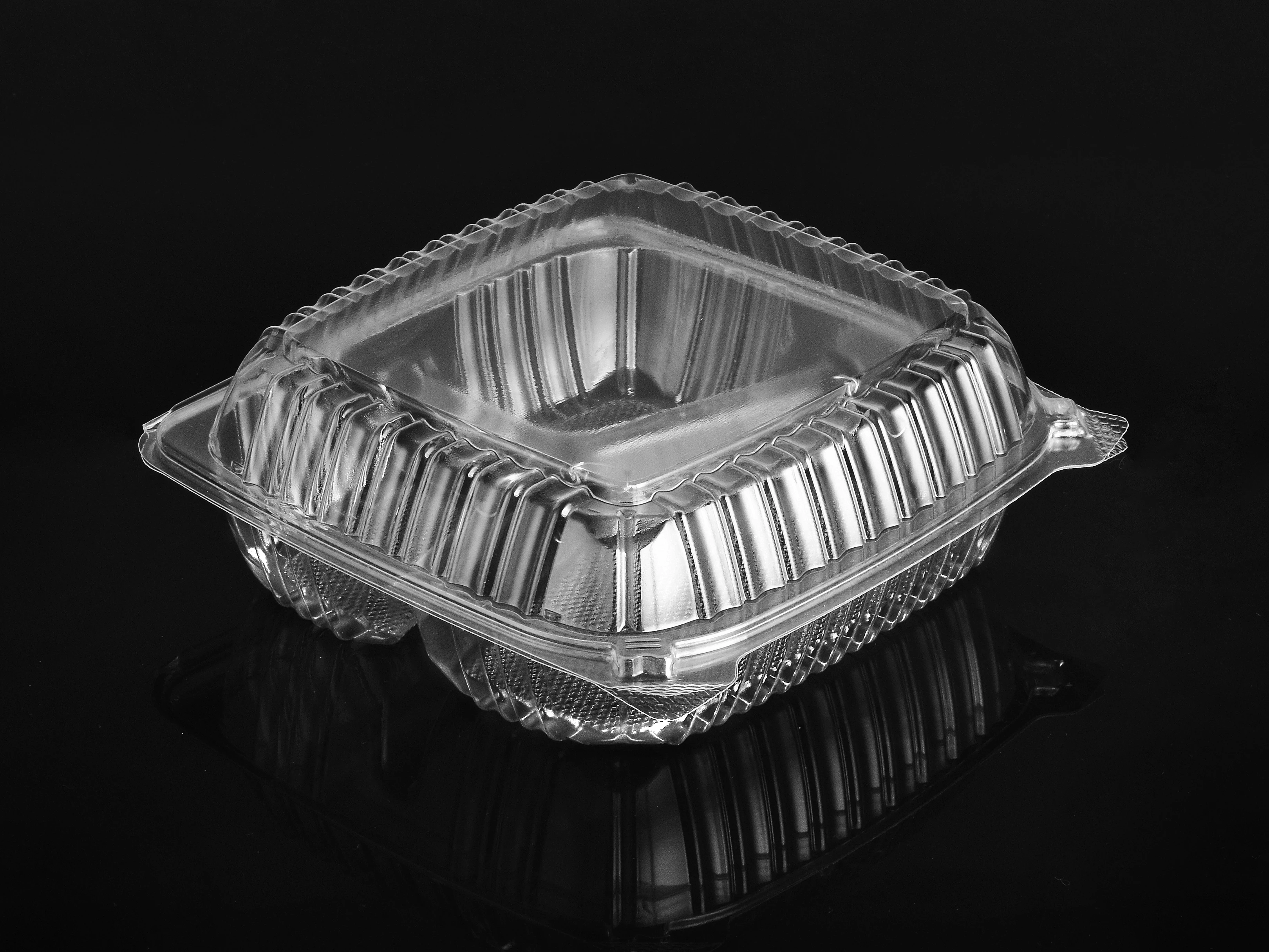 Fruits Vegetable Clear Snap Locked Container Pet Transparent Plastic Fast Food Packaging Takeaway Box