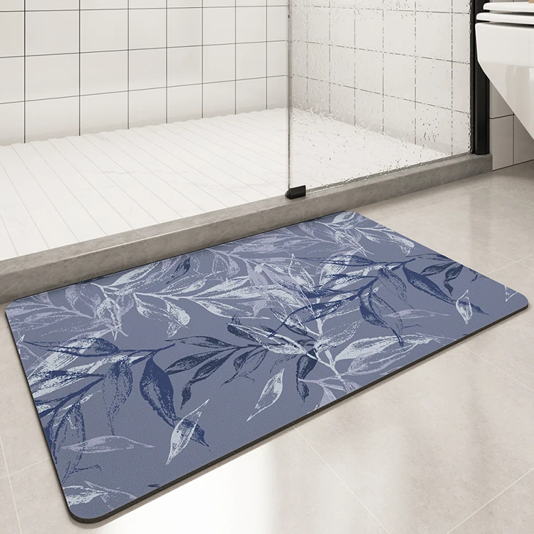 Soft Fast Drying Non Slip Water Absorbent Diatomite Bath Mat And Hard Bathroom Floor Shower Mats