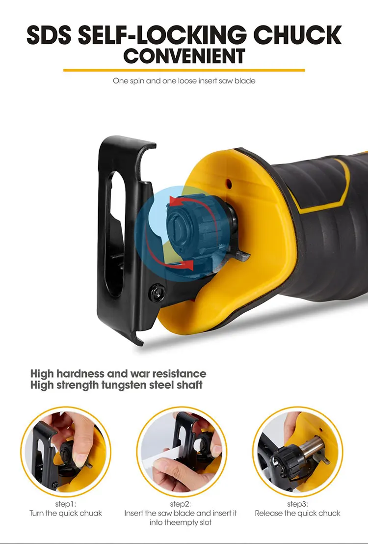 DC 750watt Cordless Portable Reciprocating Saber Saw Power Tools For Woodworking