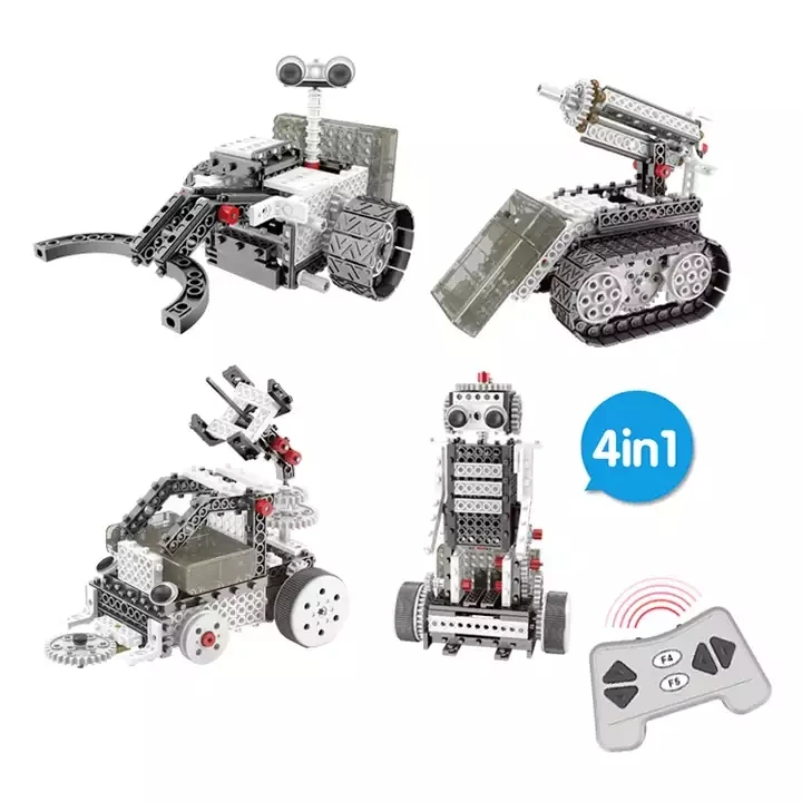 2022 Hot selling 4 in 1 plastic RC 254pcs electronic Space exploration toys building  blocks diy kit