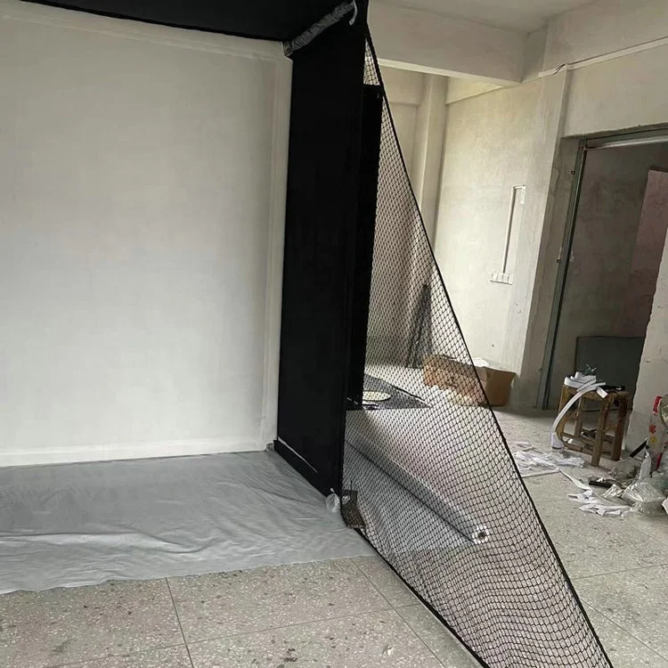 3X3X1m Indoor Golf Simulator Frame Virtual Shell Trainer Golf Silencer Belt Protective Pad Protective Side Net