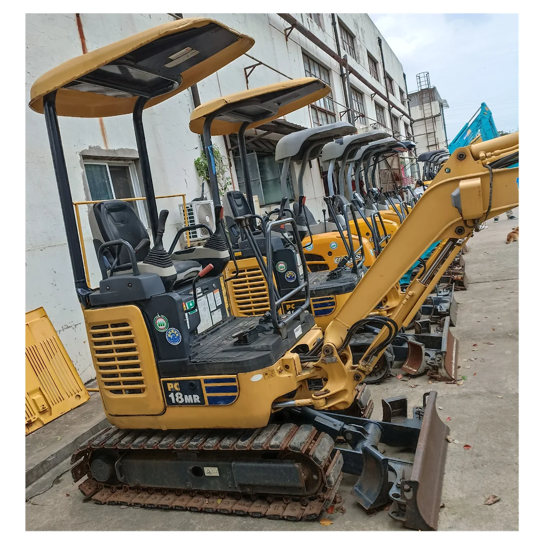 Used mini excavator Komatsu PC18MR-3 hydraulic crawler excavator PC18MR without enclosed cabin high efficiency for sale